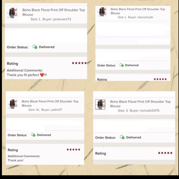 - Boho White Floral Print Elastic Off Should… - Picture 4 of 4